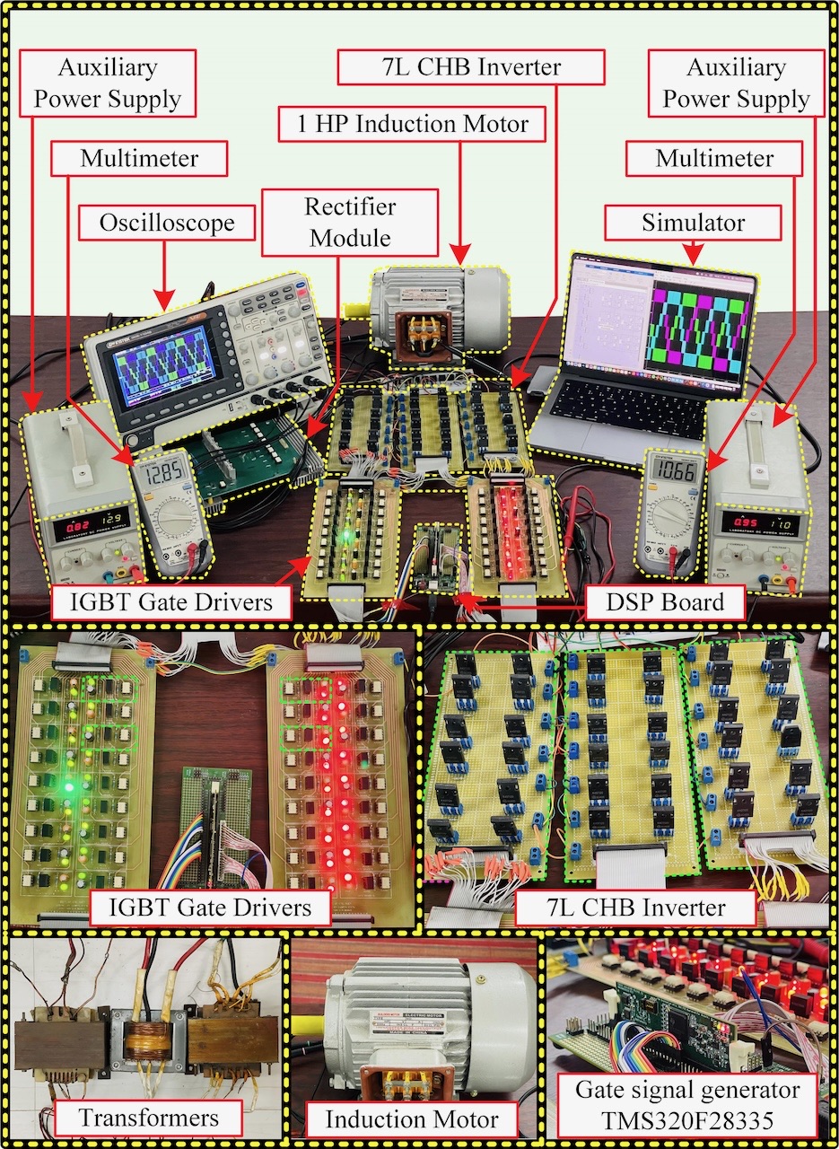 54 Pulse AC-DC-AC Multilevel Inverter Motor Drive Experiment
